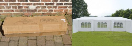 9m x 3m Garden Party Tent With 5 Side Wa