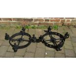 Pair of wrought iron Medieval style ligh