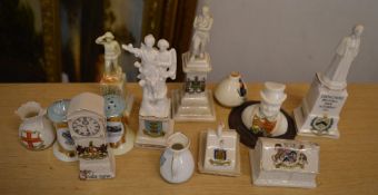 Various crested china