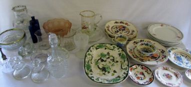 Assorted glassware and ceramics inc Maso