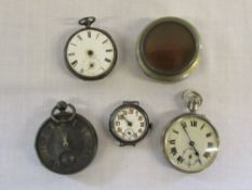Assorted silver pocket watches & watch i