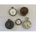 Assorted silver pocket watches & watch i