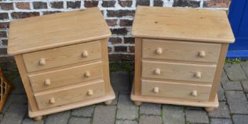 Pair of small pine chest of drawers