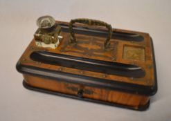 Victorian inkstand with one inkwell (af)