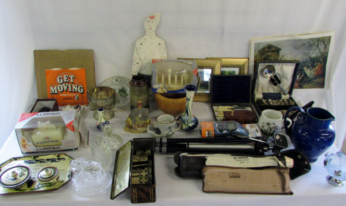 Various ceramics, glassware and silver p