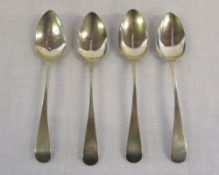 4 silver teaspoons London 1827 Maker P P