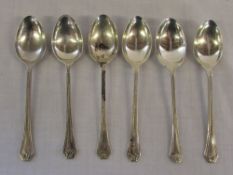 6 silver teaspoons Birmingham 1930-37 Ma
