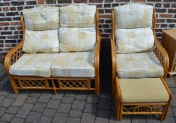 Conservatory 2 seater settee and an armc