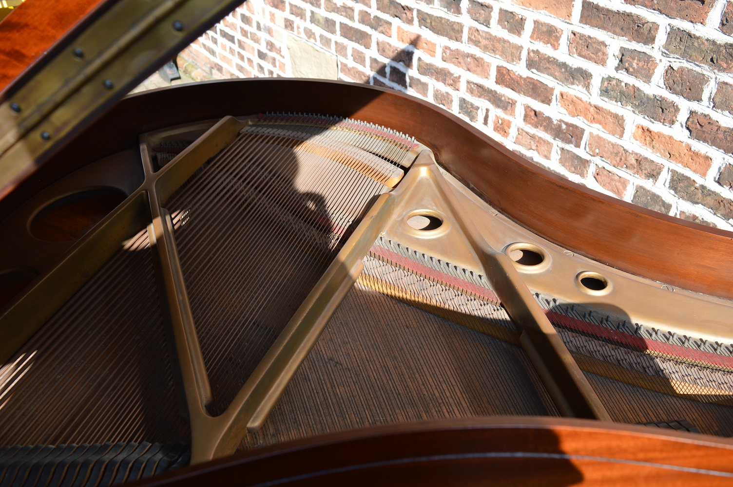 Steck baby grand piano in mahogany. 4ft - Image 4 of 5