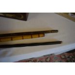 3 walking sticks/canes inc silver topped