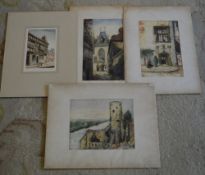 3 Margaret Aulton etchings plus one of K