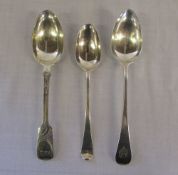 3 silver dessert spoons Glasgow 1860, Lo
