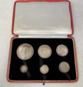 1927 George V cased 6 coin proof set