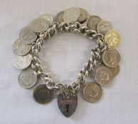 Silver bracelet and padlock clasp with G