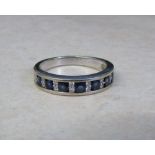 18ct white gold sapphire and diamond rin