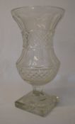 Large crystal urn style vase