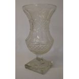 Large crystal urn style vase