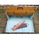 Joiner's tool box with Moore & Wright in