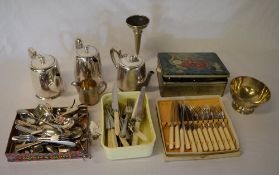 Large selection of silver plate / stainl