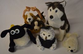 5 soft toys including Timmy the Sheep an