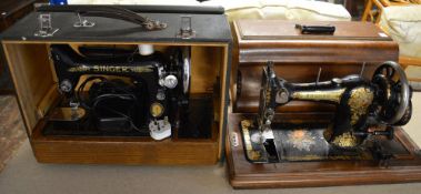 Cased electric Singer sewing machine and