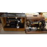 Cased electric Singer sewing machine and