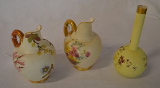 2 Royal Worcester ewer jugs (one af) and