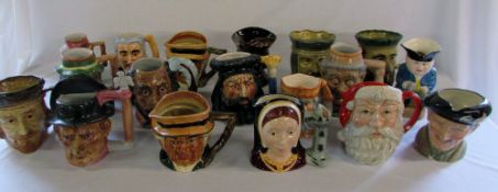 Quantity of large character/toby jugs (2