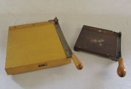 2 wooden guillotines