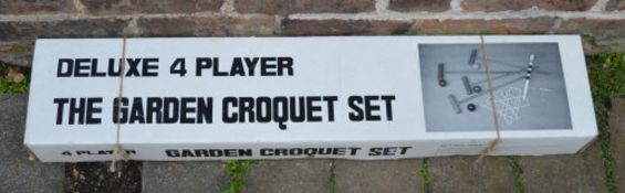 Deluxe 4 player garden croquet set