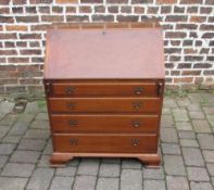 Georgian style bureau ogee bracket feet