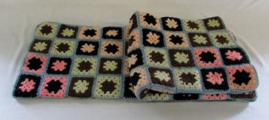 1960's hand crocheted blanket/throw
