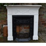 Late Victorian cast iron fireplace