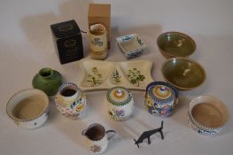 Various ceramics including Poole, Portme