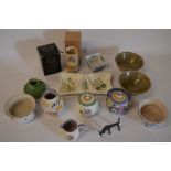 Various ceramics including Poole, Portme