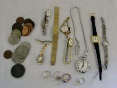 Assorted ladies wrist watches, rings (so