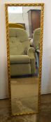 Rectangular gilt framed wall mirror