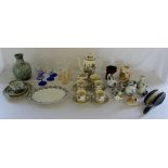 Indian Tree coffee set, assorted glasses