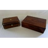 19th Century rosewood trinket box with m