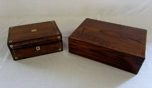 19th Century rosewood trinket box with m
