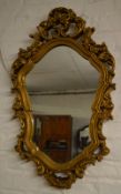 Ornate gilt framed wall mirror