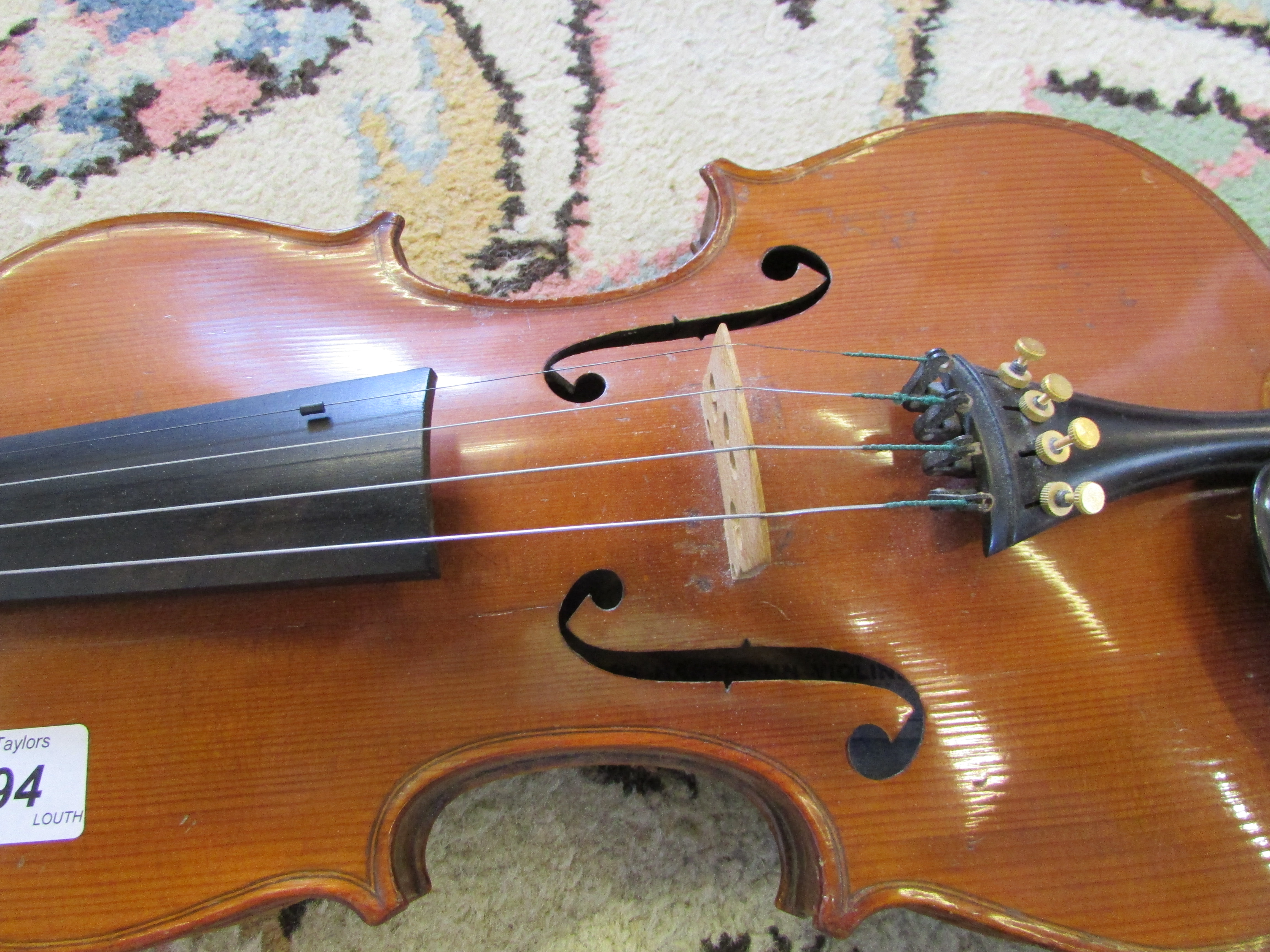 Violin labelled 'Andreas Hartmann' with - Image 3 of 4