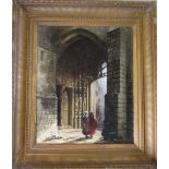 Large oil on canvas in a gilt frame of a