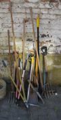 Large selection of garden tools