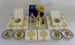 4 Hummel figurines and assorted Hummel m
