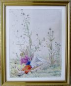 Watercolour 'Young Lovers' by Franklin W