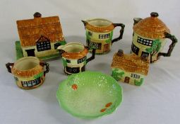 Various Beswick cottage ware ceramics in