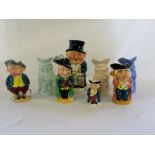 Various Burlington character/toby jugs i