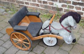 Childs pedal powered horse and cart