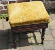 Victorian adjustable piano stool